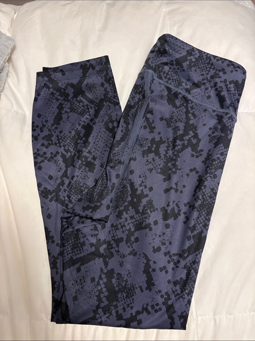 JoyLab Blue Black Snakeskin Leggings